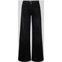 Only Regular Fit Low Rise Jeans aus Baumwoll-Mix Modell 'CHRIS' in Metallic Black, Größe 26/32 von Only