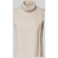 Only Regular Fit Pullunder mit geripptem Rollkragen Modell 'MATTY' in Sand, Größe XL von Only