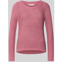 Only Regular Fit Strickpullover aus Grobstrick Modell 'GEENA' in Altrosa, Größe M von Only