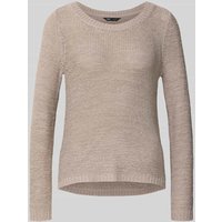Only Regular Fit Strickpullover aus Grobstrick Modell 'GEENA' in Hellgrau, Größe XL von Only