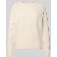 Only Regular Fit Strickpullover mit Raglanärmeln Modell 'RICA' in Offwhite, Größe S von Only