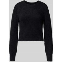 Only Regular Fit Strickpullover mit Rundhalsausschnitt Modell 'PETRA' in Black, Größe XL von Only