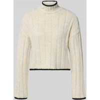 Only Regular Fit Strickpullover mit Turtleneck Modell 'CHICK' in Offwhite, Größe XS von Only