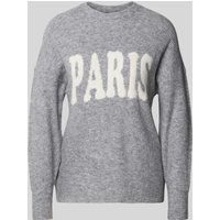 Only Regular Fit Strickpullover mit Wollanteil Modell 'JERICO' in Mittelgrau Melange, Größe M von Only