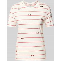 Only Regular Fit T-Shirt mit Motiv-Print Modell 'KITA' in Offwhite, Größe M von Only