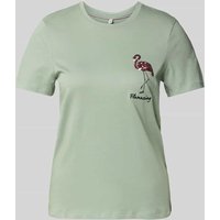 Only Regular Fit T-Shirt mit Paillettenbesatz Modell 'KITA' in Schilf, Größe XS Only Regular Fit T-Shirt mit Paillettenbesatz Modell 'KITA' in Schilf, Größe XS von Only