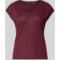 Only Regular Fit T-Shirt mit Viskose-Anteil Modell 'SILVERY' in Dunkelrot, Größe XL von Only