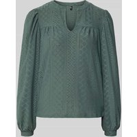 Only Relaxed Fit Blusenshirt mit Lochmuster Modell 'SANDRA' in Schilf, Größe XL Only Relaxed Fit Blusenshirt mit Lochmuster Modell 'SANDRA' in Schilf, Größe XL von Only