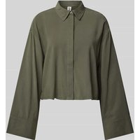 Only Relaxed Fit Hemdbluse aus Viskose-Mix Modell 'LARIS' in Khaki, Größe M von Only