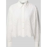 Only Relaxed Fit Hemdbluse aus reiner Baumwolle Modell 'VALAIS' in Offwhite, Größe XL Only Relaxed Fit Hemdbluse aus reiner Baumwolle Modell 'VALAIS' in Offwhite, Größe XL von Only