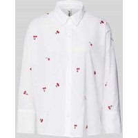 Only Boxy Fit Hemdbluse aus reiner Baumwolle Modell 'NEW LINA GRACE' in Weiss, Größe M von Only