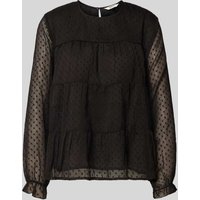 Only Relaxed Fit Langarmbluse mit Dobby-Struktur Modell 'ELIZA LIFE' in Black, Größe L von Only