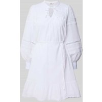 Only Relaxed Fit Musselin-Kleid aus reiner Baumwolle Modell 'VERA' in Weiss, Größe L von Only
