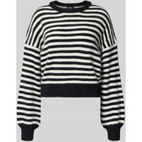 Only Relaxed Fit Strickpullover mit Allover-Muster Modell 'PIUMO' in Metallic Black, Größe M Only Relaxed Fit Strickpullover mit Allover-Muster Modell 'PIUMO' in Metallic Black, Größe M von Only