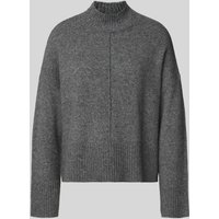 Only Relaxed Fit Strickpullover mit Wollanteil Modell 'WHITNEY' in Mittelgrau Melange, Größe S von Only