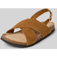 Only Sandalen in Wildlederoptik Modell 'AVA' in Cognac, Größe 38 von Only