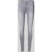 Only Skinny Fit Jeans aus Baumwoll-Mix Modell 'BLUSH' in Hellgrau, Größe M/32 von Only