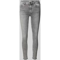 Only Skinny Fit Jeans mit Label-Patch in Mittelgrau Melange, Größe XS/30 von Only