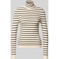 Only Slim Rollkragenpullover aus Viskose-Mix Modell 'KAROL' in Offwhite, Größe M von Only
