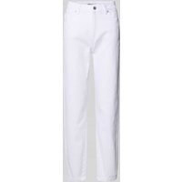 Only Straight Fit Jeans aus Baumwoll-Mix Modell 'EMIL' in Weiss, Größe 30/32 von Only
