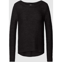 Only Strickpullover mit Rundhalsausschnitt Modell 'GEENA' in Black, Größe XL von Only