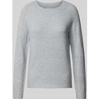 Only Strickpullover mit Rundhalsausschnitt Modell 'RICA' in Hellgrau Melange, Größe L von Only
