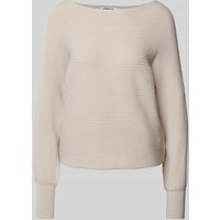 Only Strickpullover mit U-Boot-Ausschnitt Modell 'ADALINE' in Beige, Größe L von Only