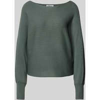Only Strickpullover mit U-Boot-Ausschnitt Modell 'ADALINE' in Schilf, Größe M von Only