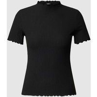 Only T-Shirt mit Turtleneck Modell 'EMMA' in Black, Größe XS von Only