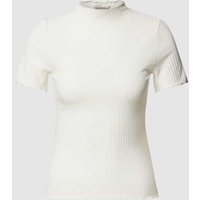 Only T-Shirt mit Turtleneck Modell 'EMMA' in Offwhite, Größe S von Only