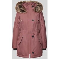 Only Taillierter Parka mit Kunstfellbesatz Modell 'IRIS' in Mauve, Größe M von Only