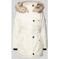 Only Taillierter Parka mit Kunstfellbesatz Modell 'IRIS' in Offwhite, Größe XS von Only
