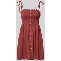 Only Tailliertes Freizeitkleid mit gesmoktem Brustbereich Modell 'NOVA' in Bordeaux, Größe XL von Only