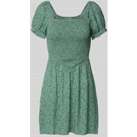 Only Tailliertes Minikleid aus reiner Viskose Modell '30 BERYL' in Tuerkis Melange, Größe S von Only