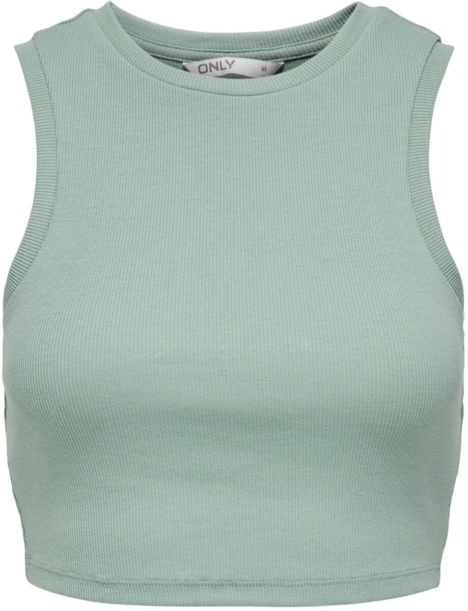 Only Top - Onlvilma S/L Cropped Tank Top JRS NOOS - XS bis XL - für Damen - Größe L - mint von Only