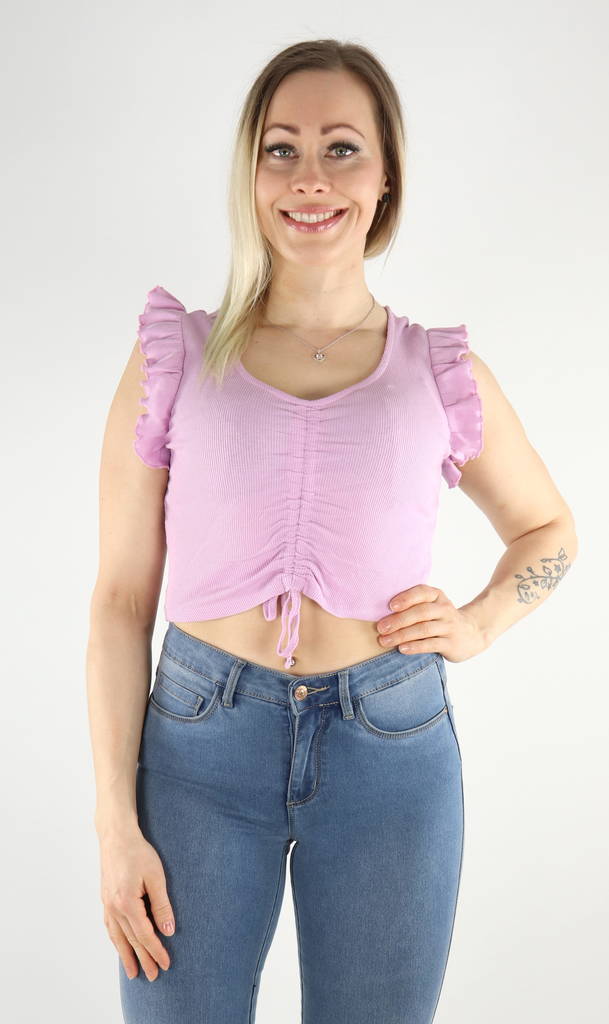 Only Top mit Raffung von Only