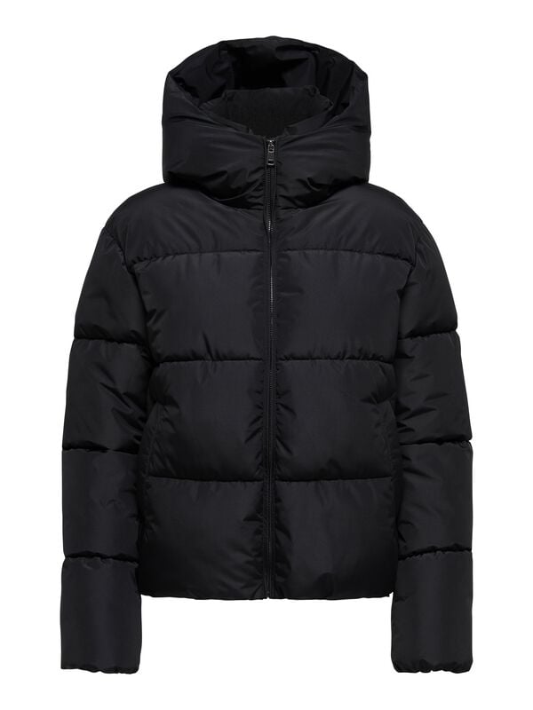 Only Übergangsjacke - ONLJUTA LIFE SHORT PUFFER OTW - L bis XL - für Damen - Größe L - schwarz von Only