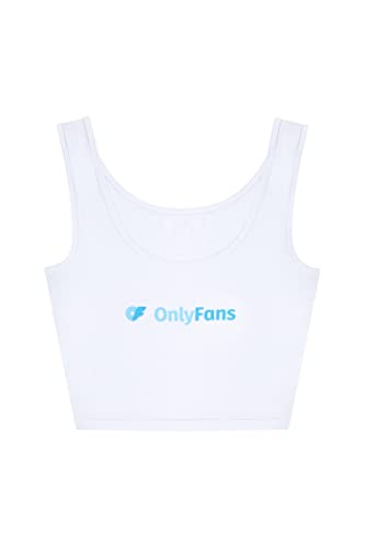 OnlyFans Bauchfreies Tanktop, Weiss/opulenter Garten, Einheitsgröße von OnlyFans
