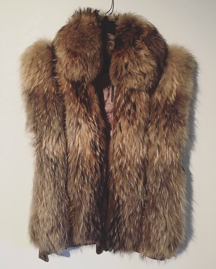 Unglaubliche Vintage Christian Dior Fluffy Pelz Weste Mantel Wunderschönen Boho Style von OnlyOnceInABlueMoon