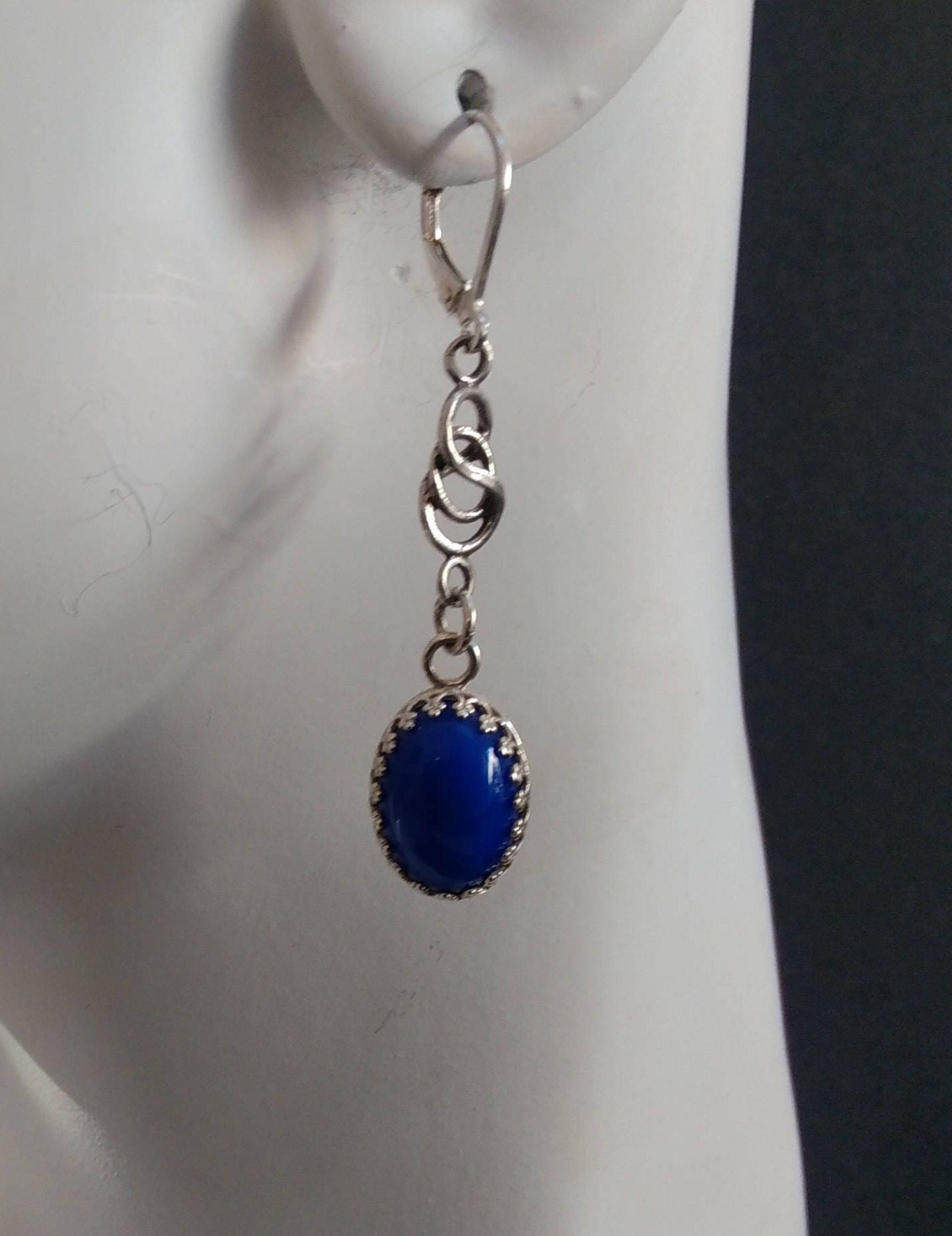 Bunte Stein Und Sterling Baumeln Ohrringe/Ovale Steine Sterling/Kostenloser Versand/Für Frauen Mädchen von OnlyStoneJewelry