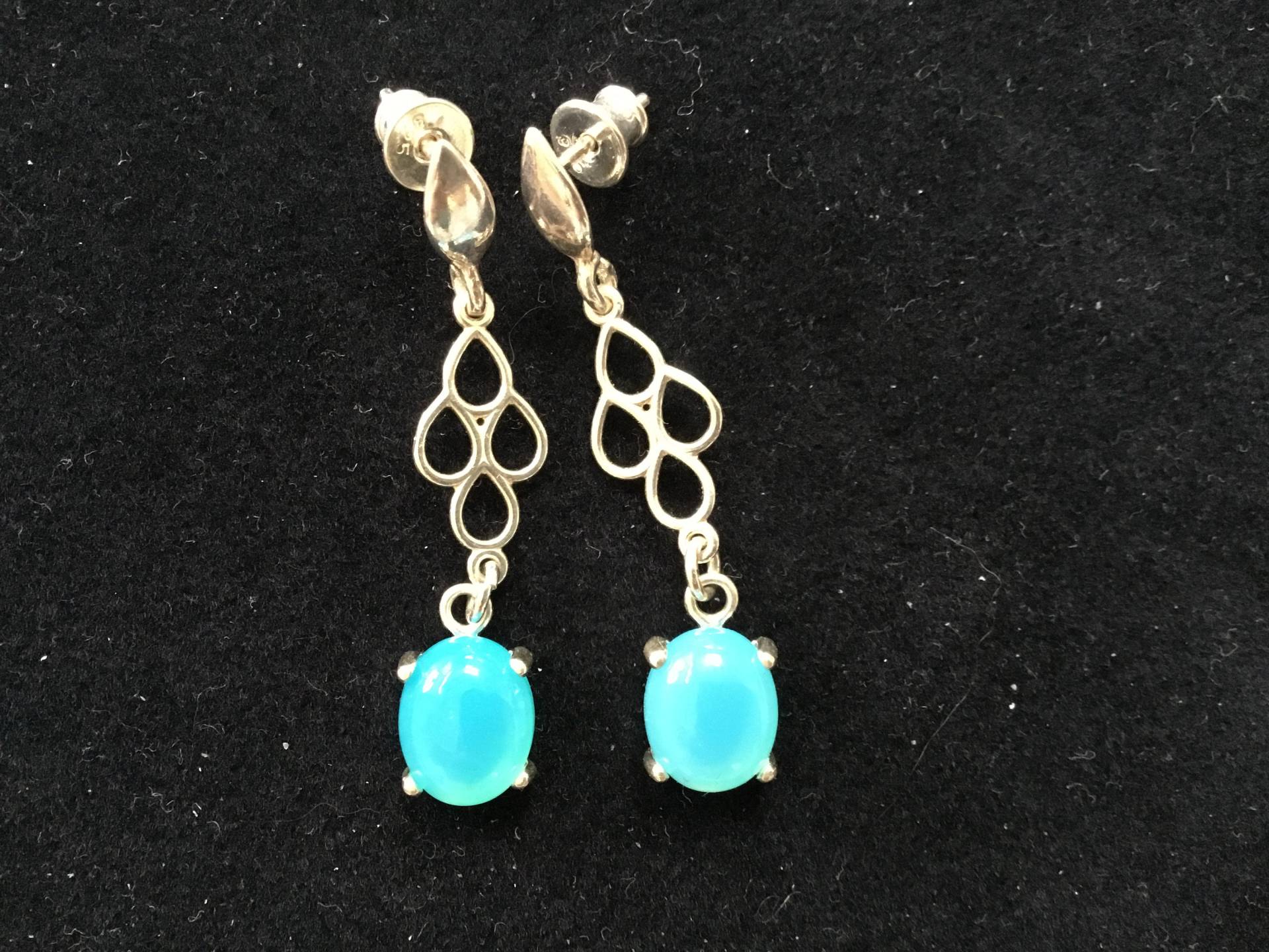 Hellblaue Ohrhänger/Hellblaue Ohrhänger Mit Sterlingsilber/Neonblauer Schmuck/Kostenloser Versand/Versandkostenfrei von OnlyStoneJewelry