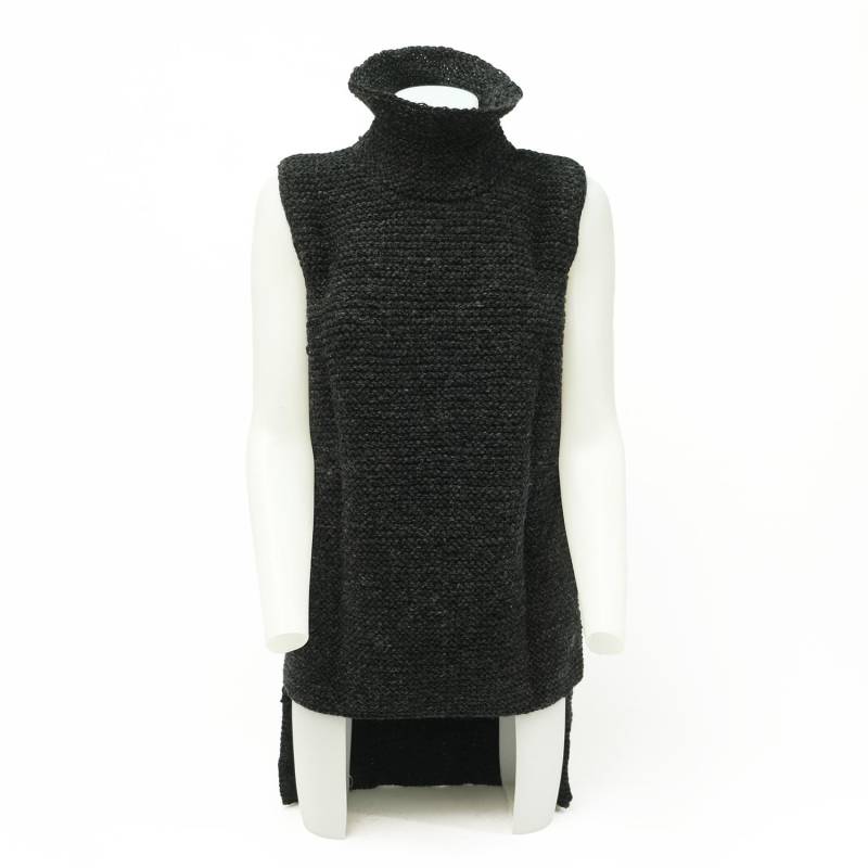 Wolle Pullover Ärmelloser Strick Grob Damen Braun Schafswolle Natur Handarbeit Gestrickt Nepal Wandern Geschenk Sommerabend von Onlybestqualitynepal