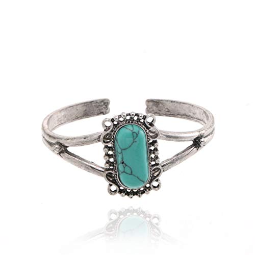 Onlyfo Retro-Türkis-Armband mit Schmuckbox, Twilight-Armband für Damen, Mädchen (grün), 6,4 cm, Türkis von Onlyfo