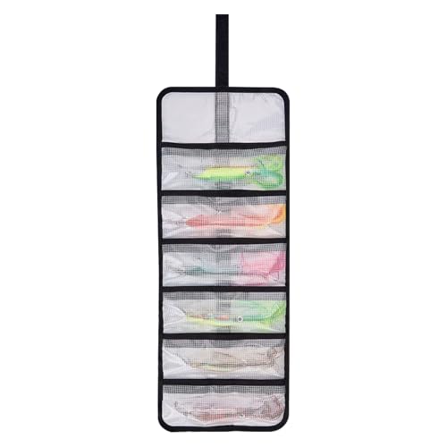 Onlynery Fischköder-Organizer Wrap,PVC Faltbare Angelköder-Aufbewahrungstasche - Schutz-Tragebeutel Mit Mehrfachtaschen-Design Für Angler, Sportler & Radfahrer von Onlynery