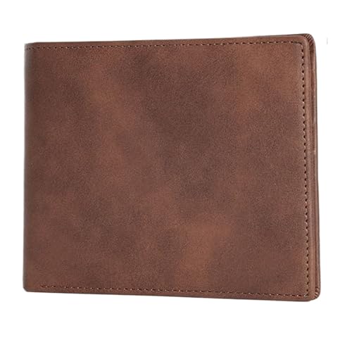 Onlynery Leder Brieftasche Mit Zwei Klappfächern,Bifold Slim Geldbörse Mit Klappfach - Passfach Für Unterwegs Beim Einkaufen Treffen Und Ausflügen von Onlynery