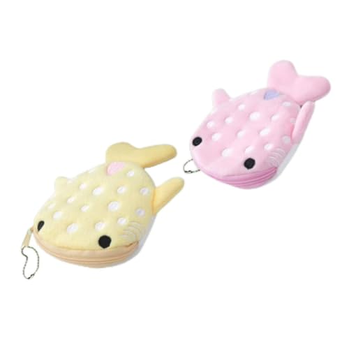 Niedliche Walhai-Geldbörse, lustige und praktische Münztasche, Kawaii-Geldbörse mit Reißverschluss, 2 Stück, Pink/Gelb, Niedlich Niedliche Walhai-Geldbörse, lustige und praktische Münztasche, Kawaii-Geldbörse mit Reißverschluss, 2 Stück, Pink/Gelb, Niedlich von Onmargeen