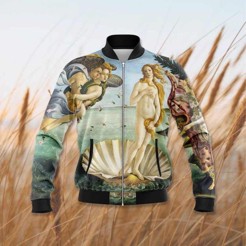 Botticelli Bomberjacke, Bedruckte Bomberjacke "Birth Of Venus", Geschenk Für Freund." von OnmeClothing