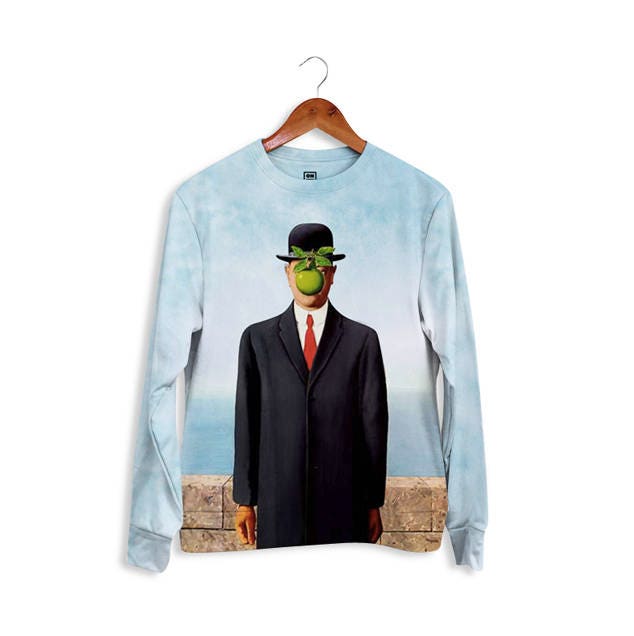Sweatshirt Mit Gemälde "Son", Magritte-Pullover, Impressionismusgeschenk Von Onme von OnmeClothing