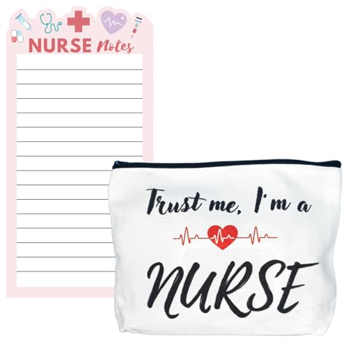 Onmlkkd Krankenschwester-Geschenke, Krankenschwester-Tasche mit 1 Packung, Krankenschwester-Notizblock, Krankenschwester-Essentials für Arbeit, Krankenschwestern, Wertschätzungsgeschenke, von Onmlkkd