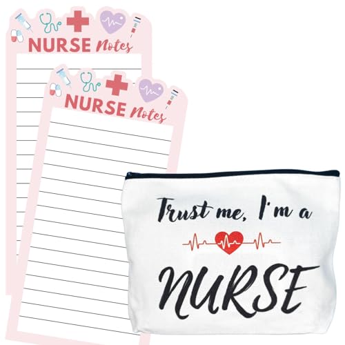 Onmlkkd Krankenschwester-Geschenke, Krankenschwester-Tasche mit 1 Packung, Krankenschwester-Notizblock, Krankenschwester-Essentials für Arbeit, Krankenschwestern, Wertschätzungsgeschenke, von Onmlkkd